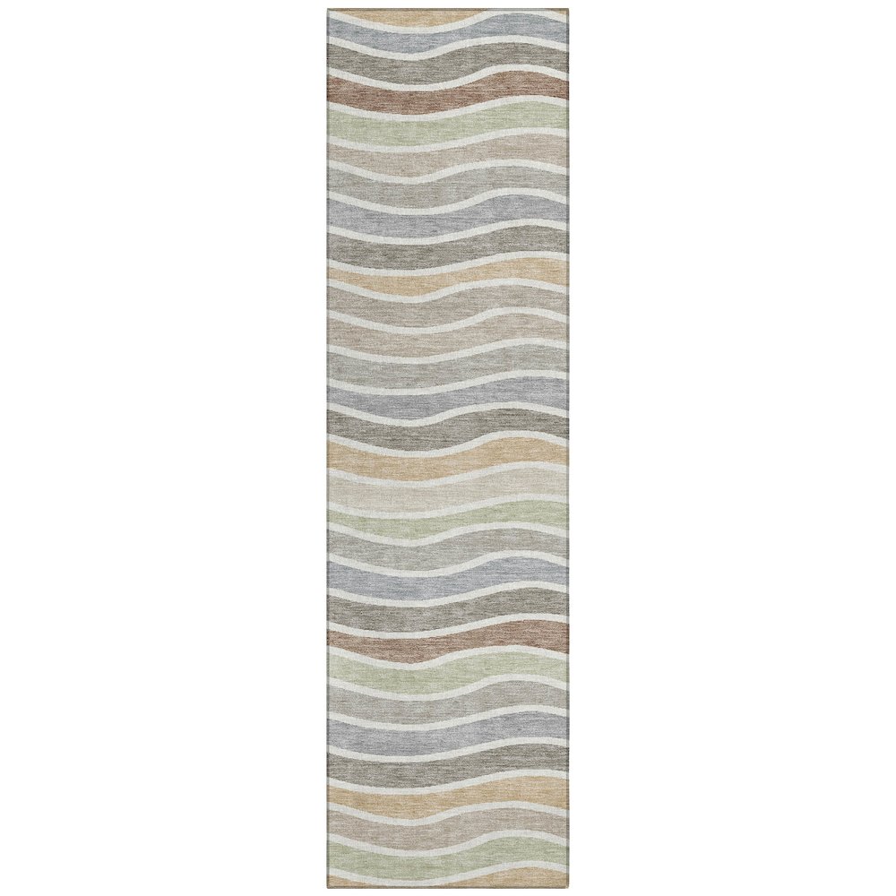 Machine Washable Indoor/Outdoor Chantille ACN2333 Brown 2'3" x 7'6" Runner Rug. Picture 1