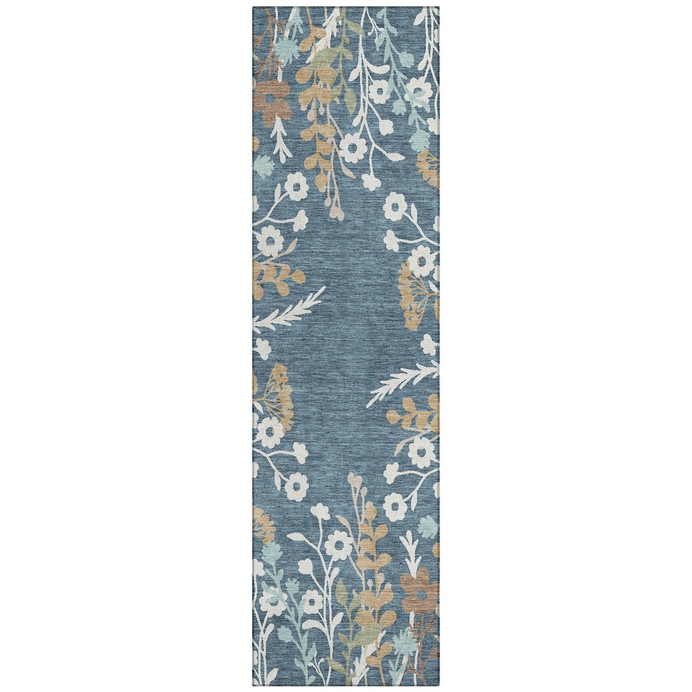 Machine Washable Indoor/Outdoor Chantille ACN2334 Blue 2'3" x 7'6" Runner Rug. Picture 1