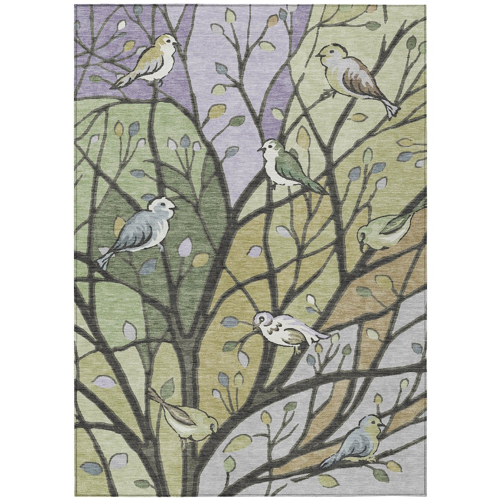 Machine Washable Indoor/Outdoor Chantille ACN2336 Green 2'6" x 3'10" Rug. Picture 1