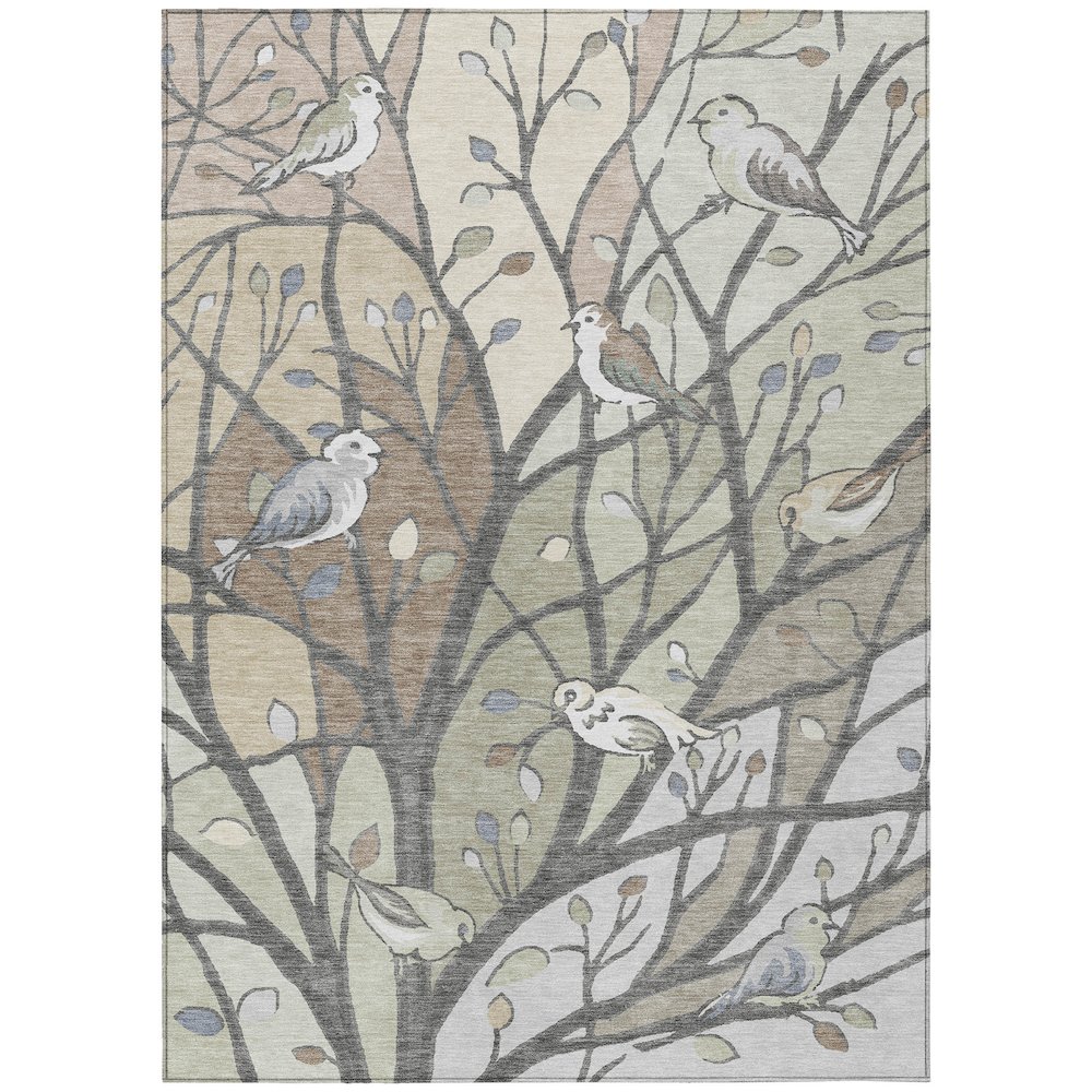 Machine Washable Indoor/Outdoor Chantille ACN2336 Brown 2'6" x 3'10" Rug. Picture 1