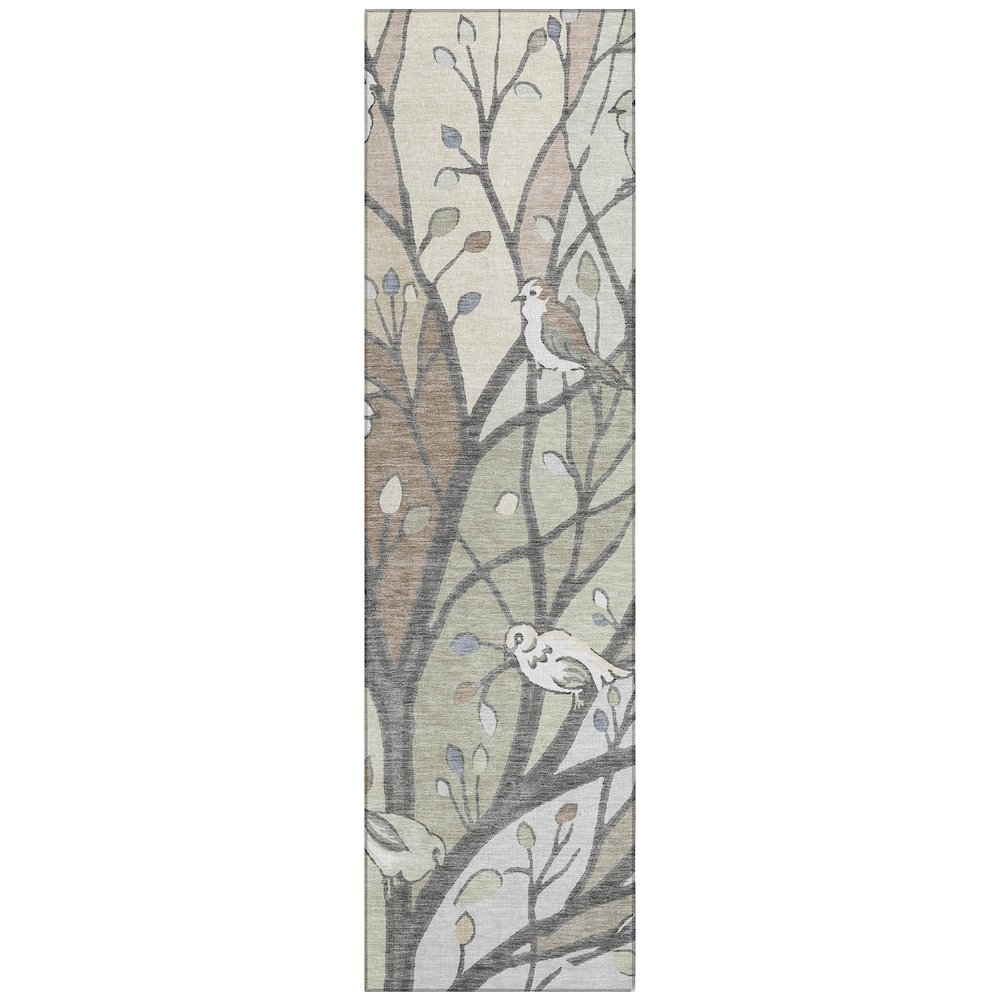 Machine Washable Indoor/Outdoor Chantille ACN2336 Brown 2'3" x 7'6" Runner Rug. Picture 1