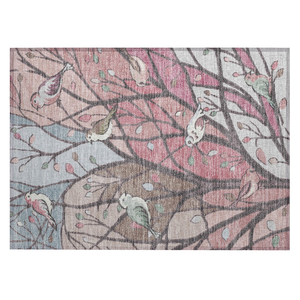 Machine Washable Indoor/Outdoor Chantille ACN2336 Pink 1'8" x 2'6" Rug. Picture 1