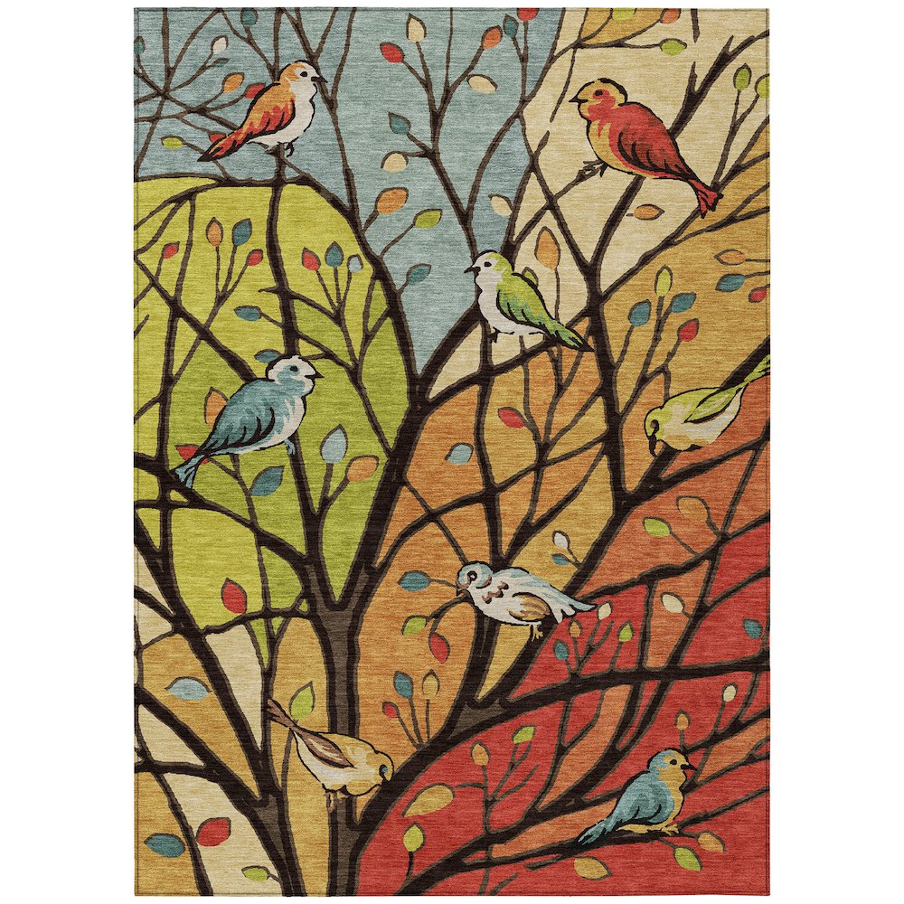 Machine Washable Indoor/Outdoor Chantille ACN2336 Gold 2'6" x 3'10" Rug. Picture 1
