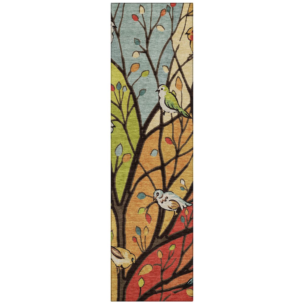 Machine Washable Indoor/Outdoor Chantille ACN2336 Gold 2'3" x 7'6" Runner Rug. Picture 1