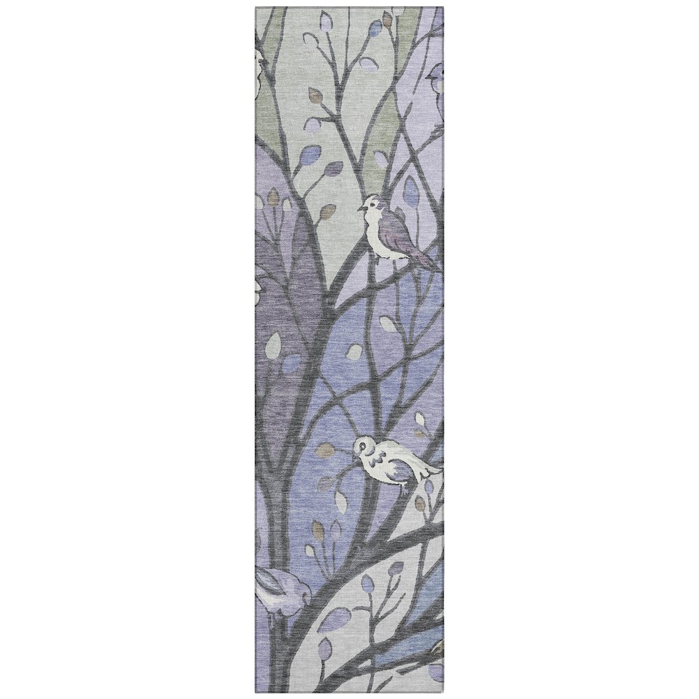 Machine Washable Indoor/Outdoor Chantille ACN2336 Purple 2'3" x 7'6" Runner Rug. Picture 1