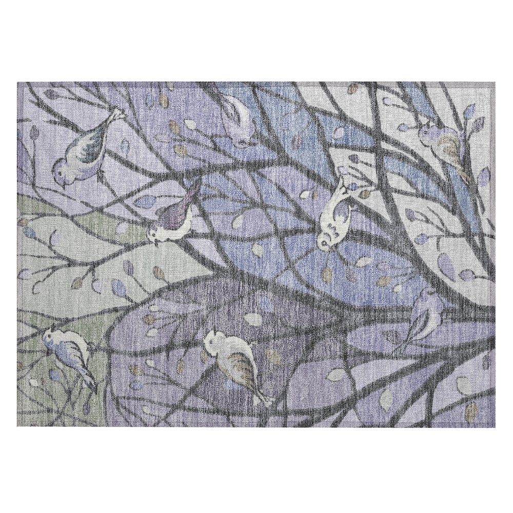 Machine Washable Indoor/Outdoor Chantille ACN2336 Purple 1'8" x 2'6" Rug. Picture 1