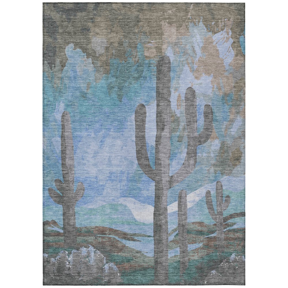 Machine Washable Indoor/Outdoor Chantille ACN2337 Brown 2'6" x 3'10" Rug. Picture 1