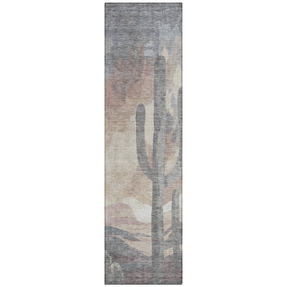 Machine Washable Indoor/Outdoor Chantille ACN2337 Brown 2'3" x 7'6" Runner Rug. Picture 1