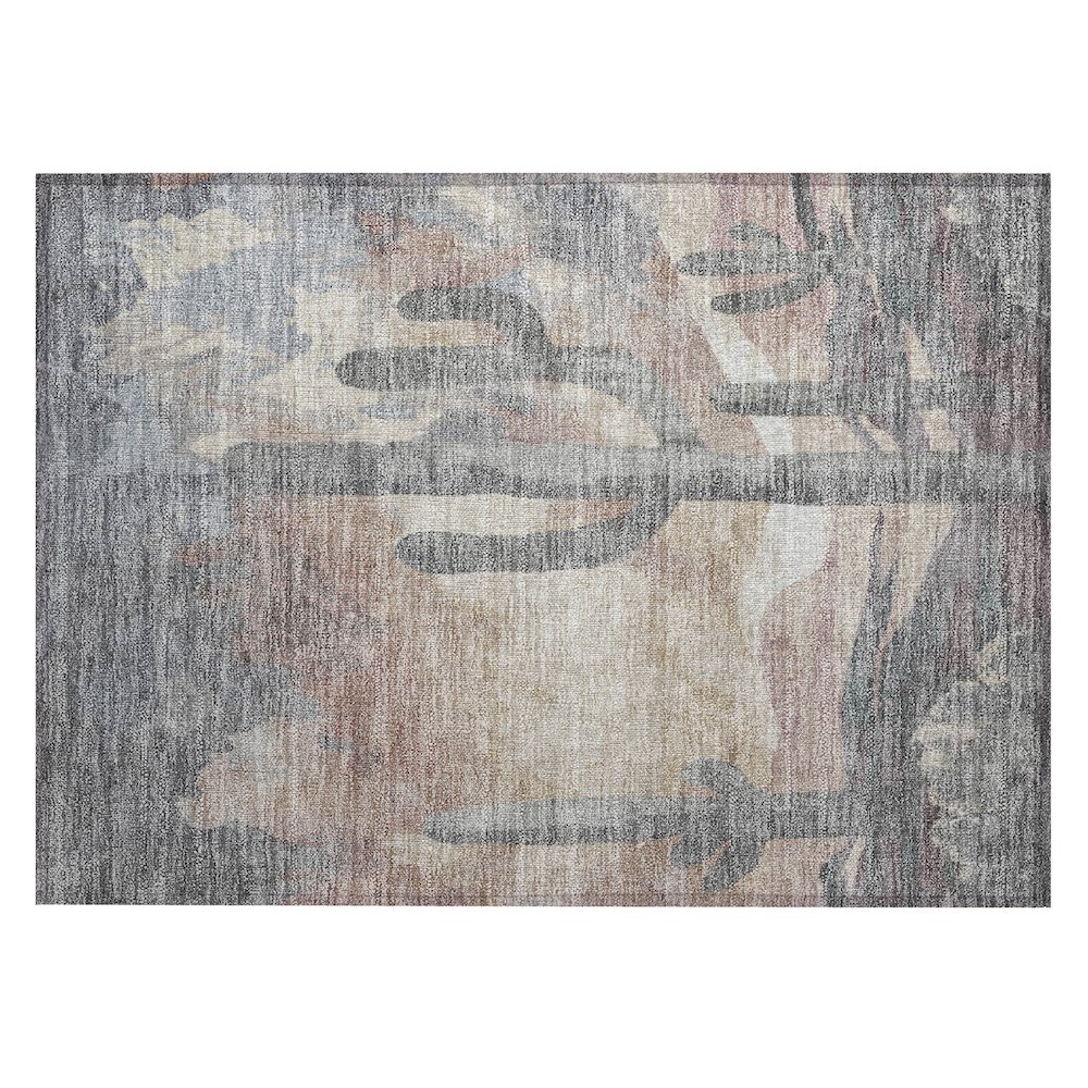 Machine Washable Indoor/Outdoor Chantille ACN2337 Brown 1'8" x 2'6" Rug. Picture 1