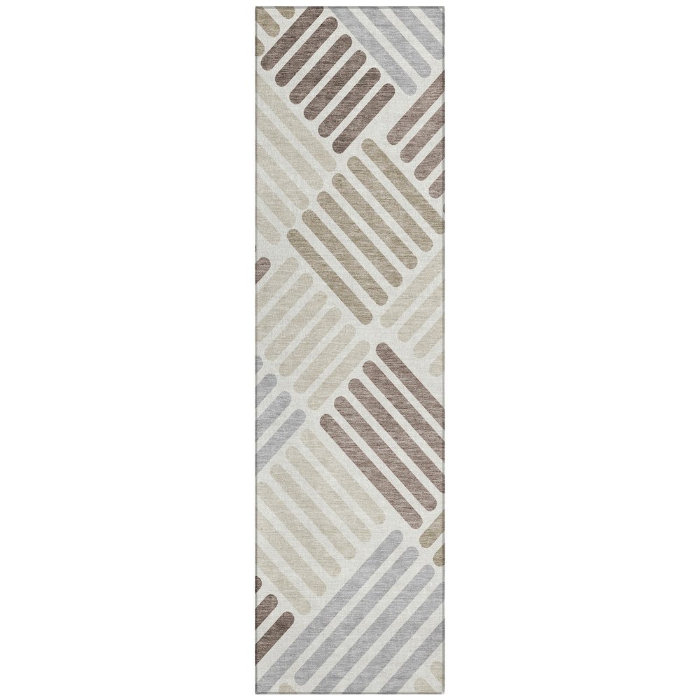 Machine Washable Indoor/Outdoor Chantille ACN2339 Ivory 2'3" x 7'6" Runner Rug. Picture 1