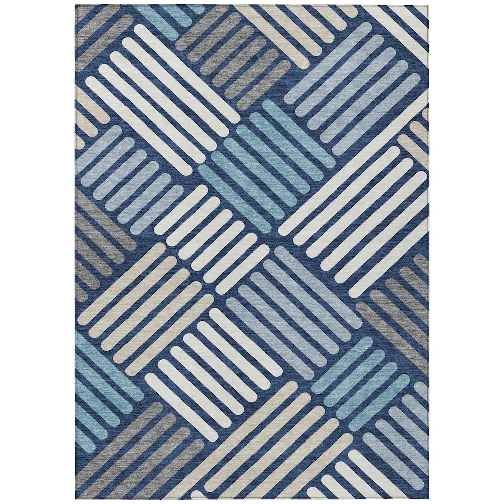 Machine Washable Indoor/Outdoor Chantille ACN2339 Blue 2'6" x 3'10" Rug. Picture 1