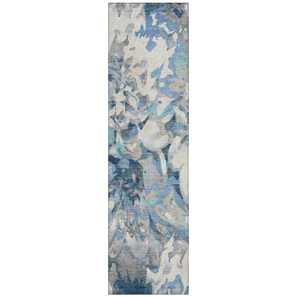 Machine Washable Indoor/Outdoor Chantille ACN2340 Blue 2'3" x 7'6" Runner Rug. Picture 1