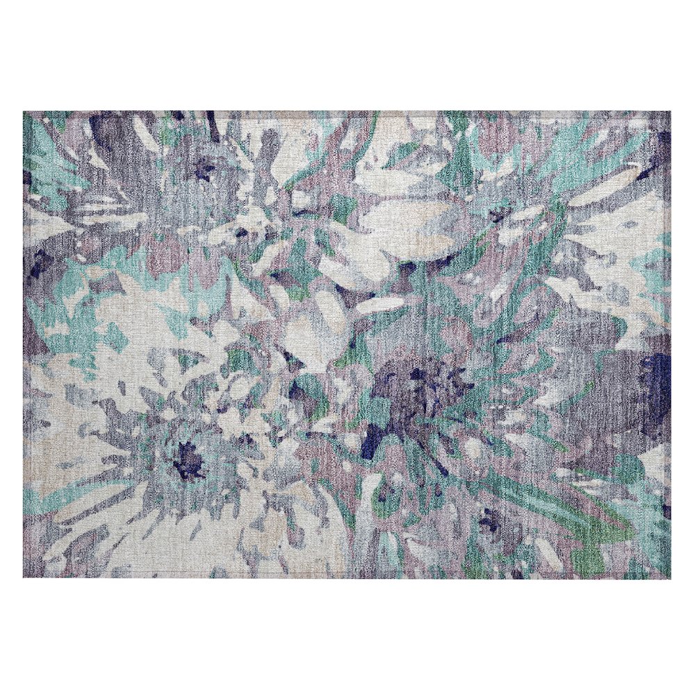 Machine Washable Indoor/Outdoor Chantille ACN2340 Purple 1'8" x 2'6" Rug. Picture 1