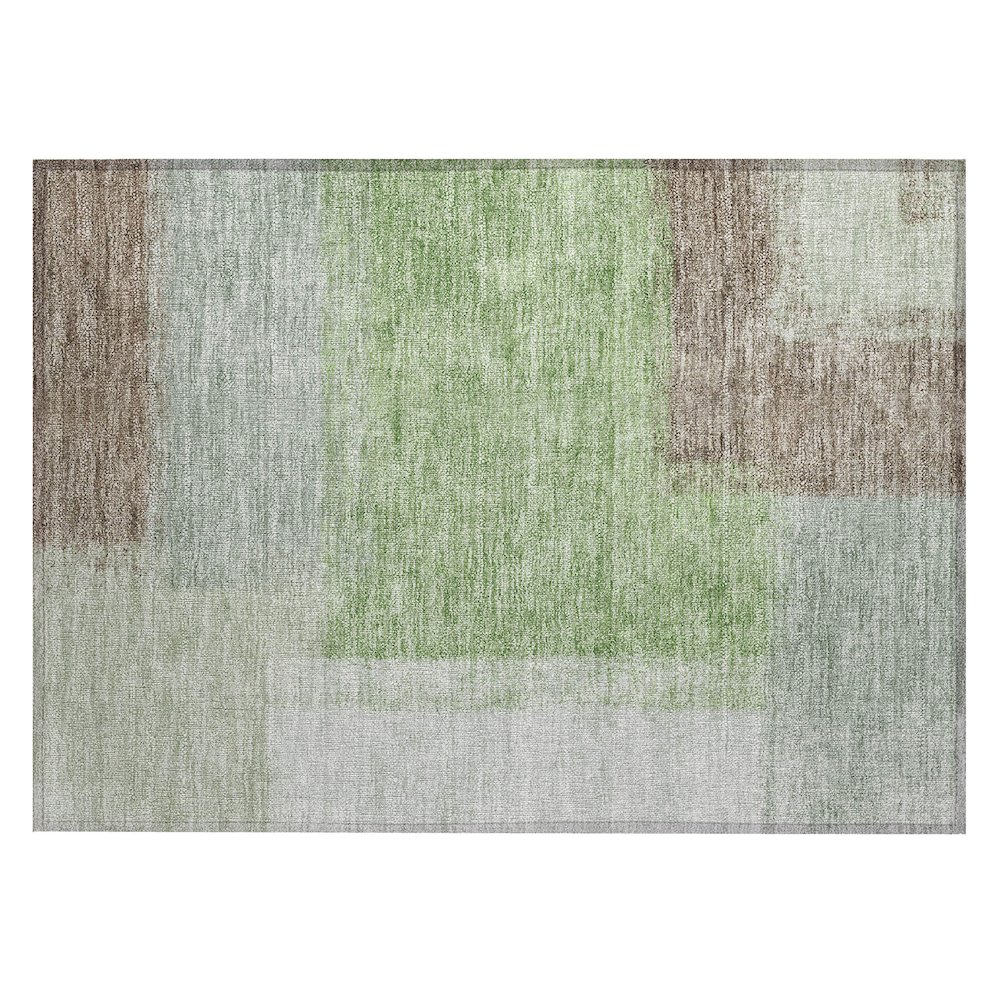 Machine Washable Indoor/Outdoor Chantille ACN2341 Green 1'8" x 2'6" Rug. Picture 1