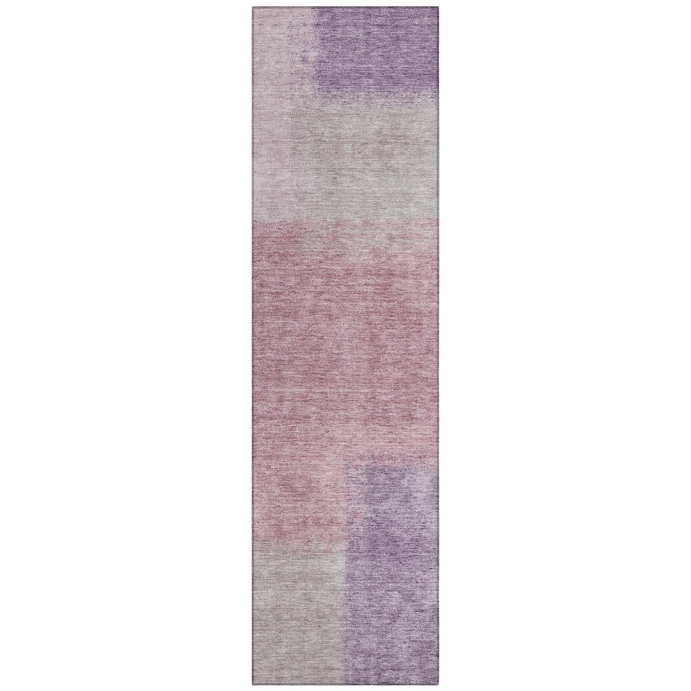 Machine Washable Indoor/Outdoor Chantille ACN2341 Pink 2'3" x 7'6" Runner Rug. Picture 1