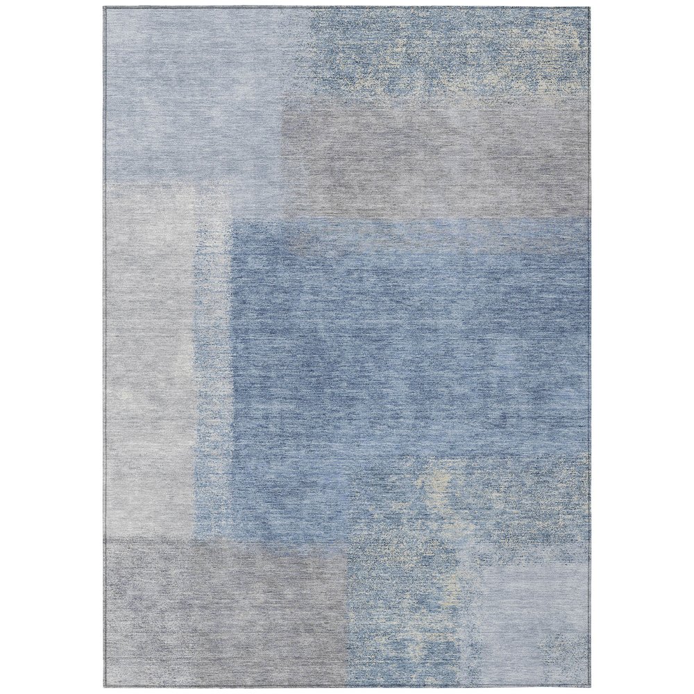 Machine Washable Indoor/Outdoor Chantille ACN2341 Blue 2'6" x 3'10" Rug. Picture 1