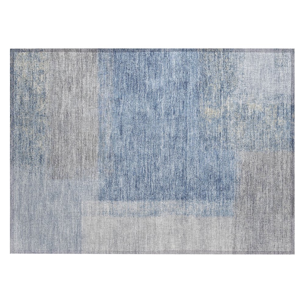 Machine Washable Indoor/Outdoor Chantille ACN2341 Blue 1'8" x 2'6" Rug. Picture 1