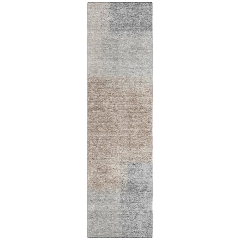 Machine Washable Indoor/Outdoor Chantille ACN2341 Brown 2'3" x 7'6" Runner Rug. Picture 1