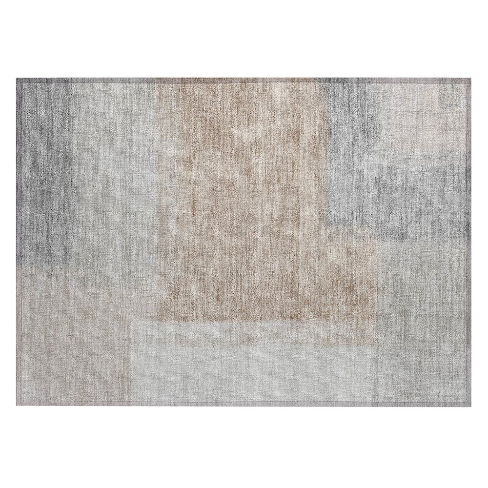 Machine Washable Indoor/Outdoor Chantille ACN2341 Brown 1'8" x 2'6" Rug. Picture 1