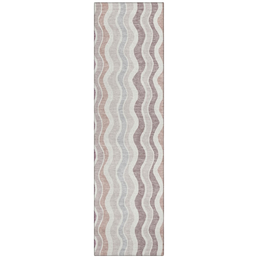 Machine Washable Indoor/Outdoor Chantille ACN2342 Pink 2'3" x 7'6" Runner Rug. Picture 1