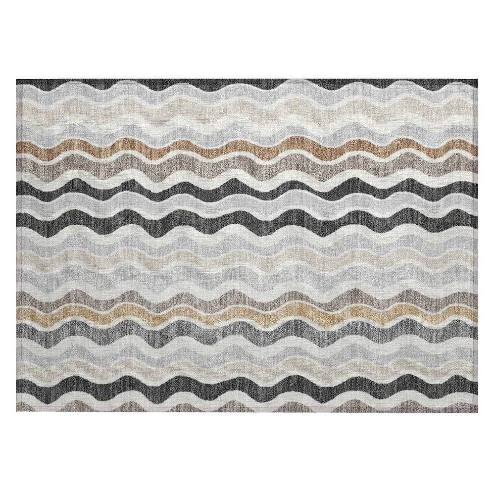 Machine Washable Indoor/Outdoor Chantille ACN2342 Gray 1'8" x 2'6" Rug. Picture 1