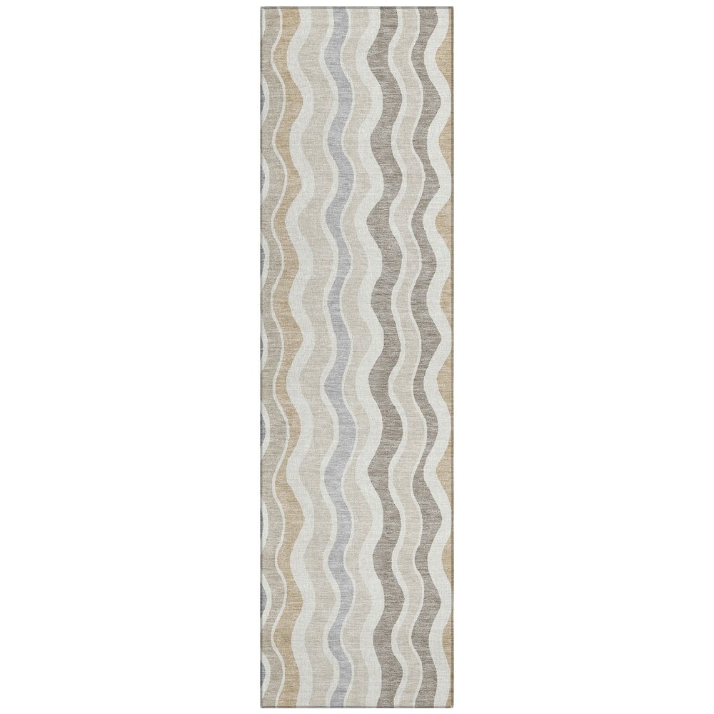 Machine Washable Indoor/Outdoor Chantille ACN2342 Ivory 2'3" x 7'6" Runner Rug. Picture 1