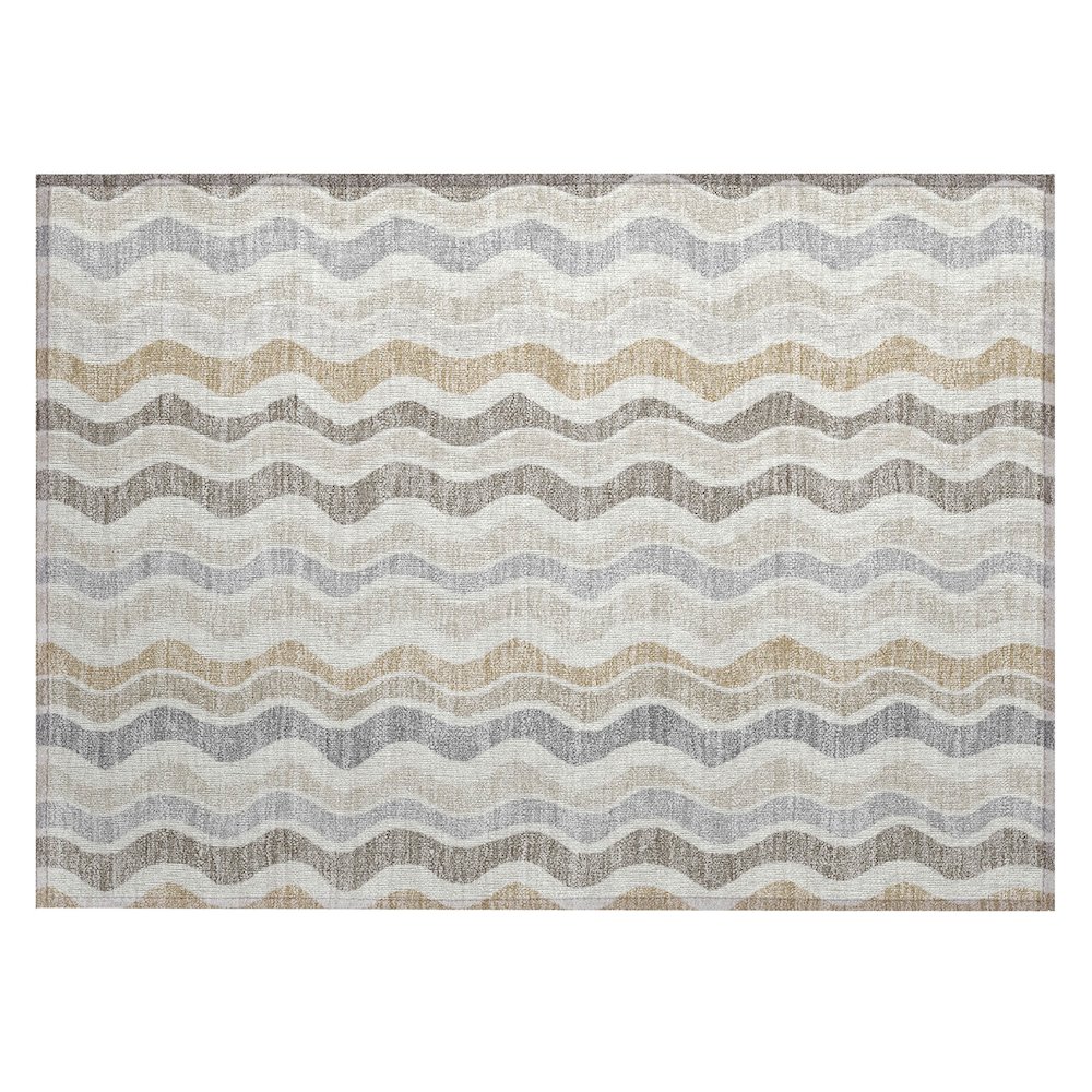 Machine Washable Indoor/Outdoor Chantille ACN2342 Ivory 1'8" x 2'6" Rug. Picture 1