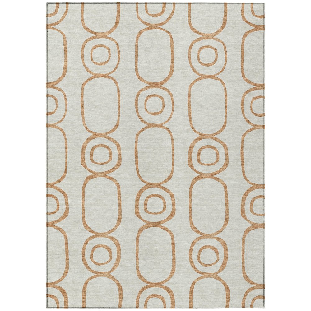 Machine Washable Indoor/Outdoor Chantille ACN2344 Orange 2'6" x 3'10" Rug. Picture 1