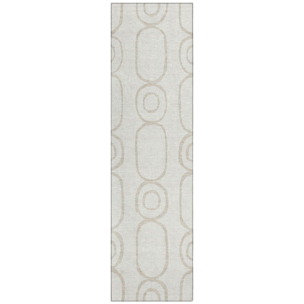 Machine Washable Indoor/Outdoor Chantille ACN2344 Ivory 2'3" x 7'6" Runner Rug. Picture 1