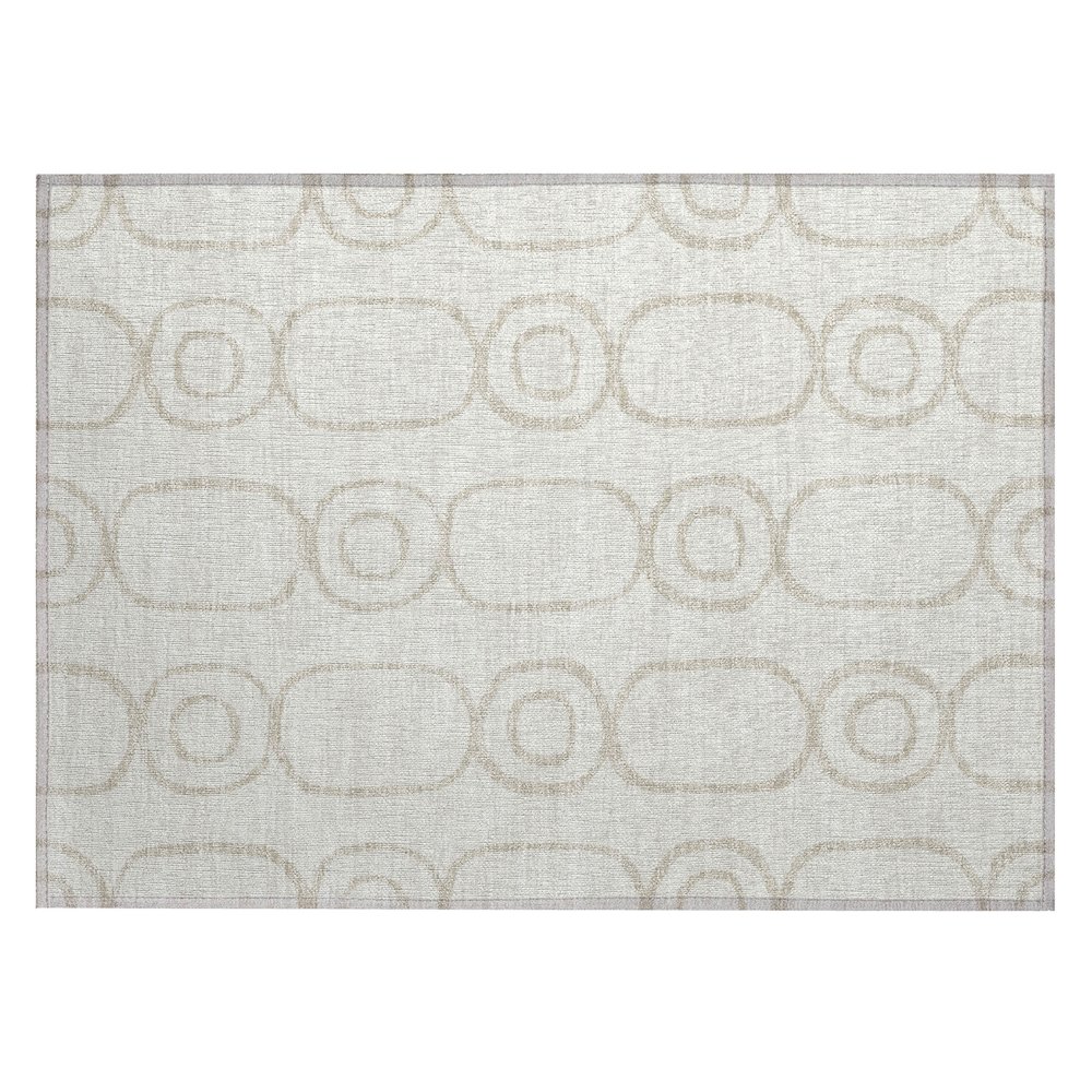 Machine Washable Indoor/Outdoor Chantille ACN2344 Ivory 1'8" x 2'6" Rug. Picture 1