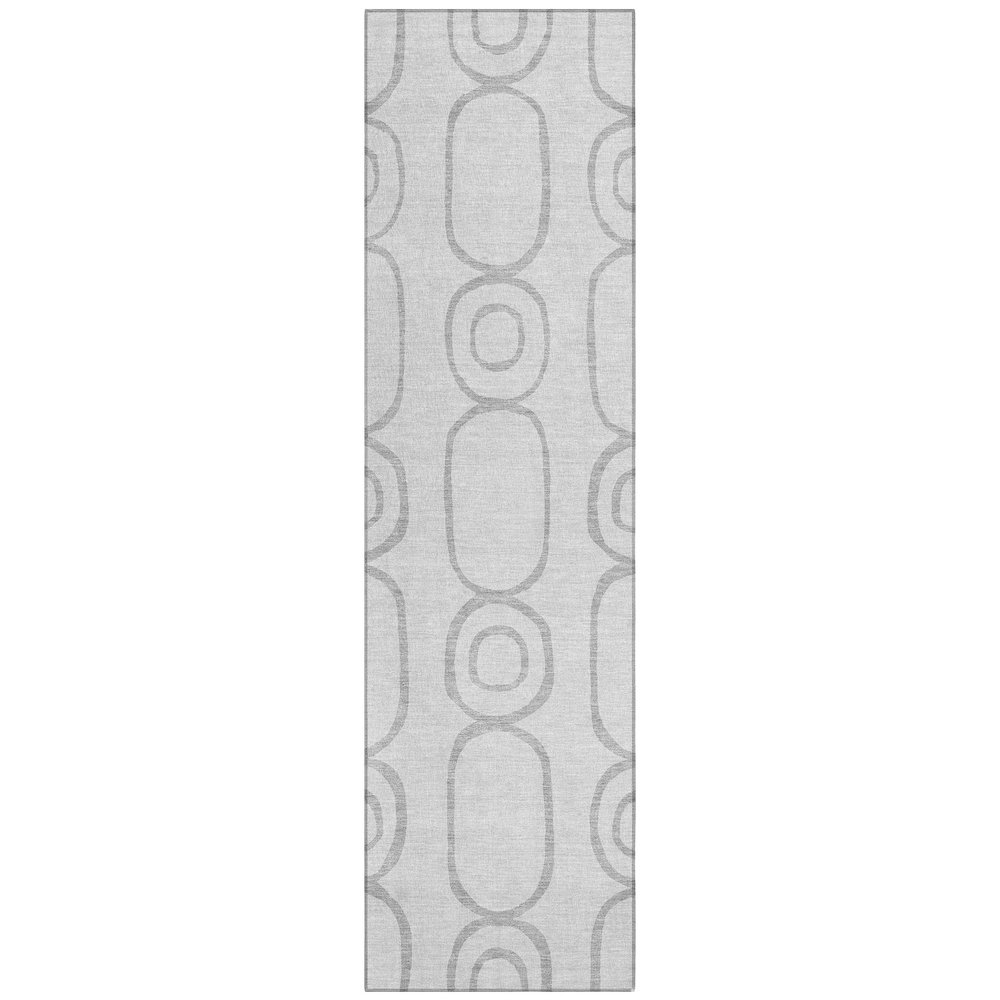 Machine Washable Indoor/Outdoor Chantille ACN2344 Gray 2'3" x 7'6" Runner Rug. Picture 1