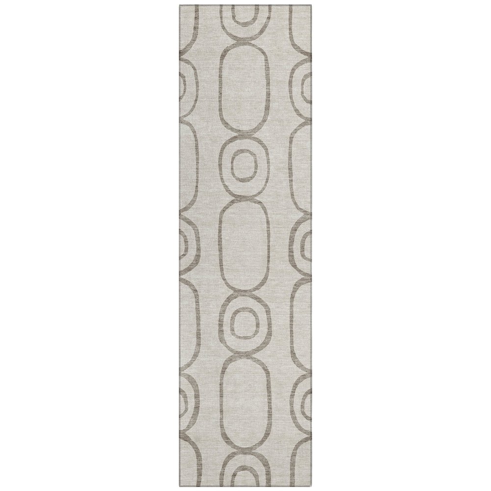 Machine Washable Indoor/Outdoor Chantille ACN2344 Brown 2'3" x 7'6" Runner Rug. Picture 1