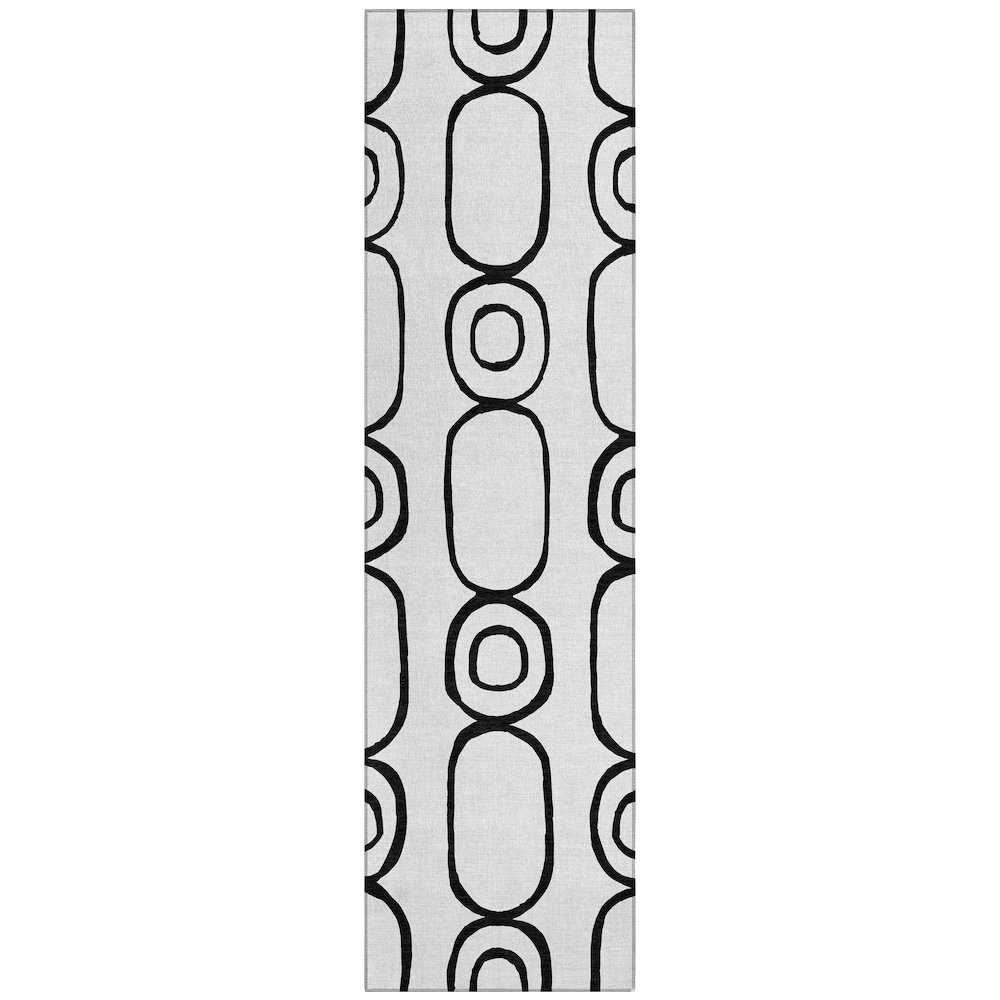 Machine Washable Indoor/Outdoor Chantille ACN2344 Ivory 2'3" x 7'6" Runner Rug. Picture 1