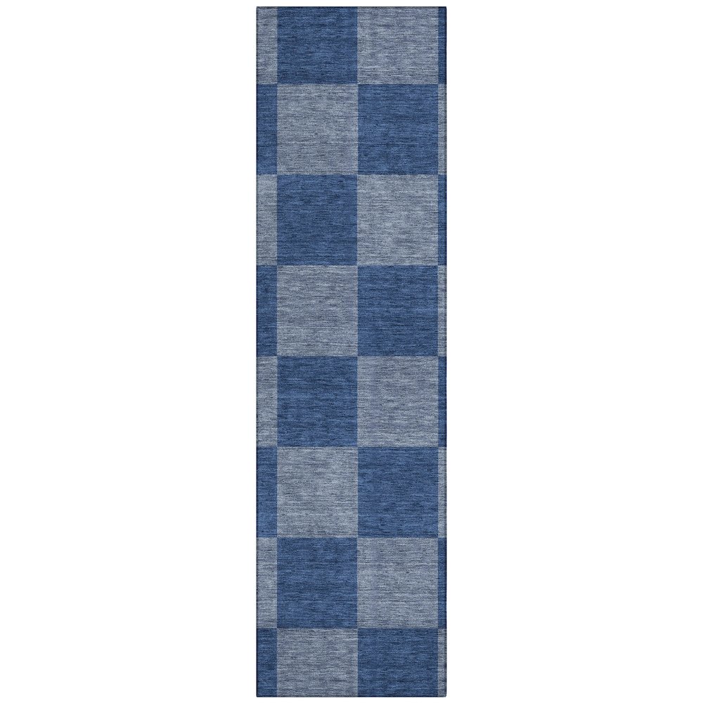 Machine Washable Indoor/Outdoor Chantille ACN2345 Blue 2'3" x 7'6" Runner Rug. Picture 1