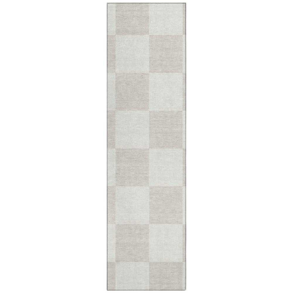 Machine Washable Indoor/Outdoor Chantille ACN2345 Ivory 2'3" x 7'6" Runner Rug. Picture 1