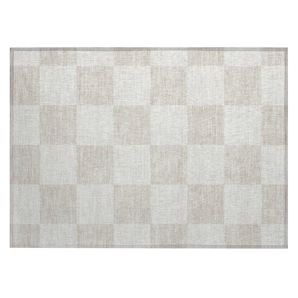 Machine Washable Indoor/Outdoor Chantille ACN2345 Ivory 1'8" x 2'6" Rug. Picture 1