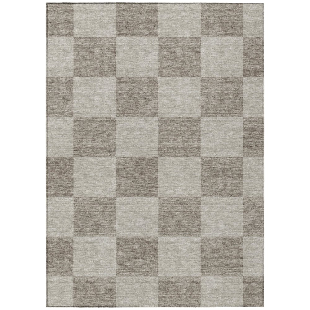 Machine Washable Indoor/Outdoor Chantille ACN2345 Brown 2'6" x 3'10" Rug. Picture 1
