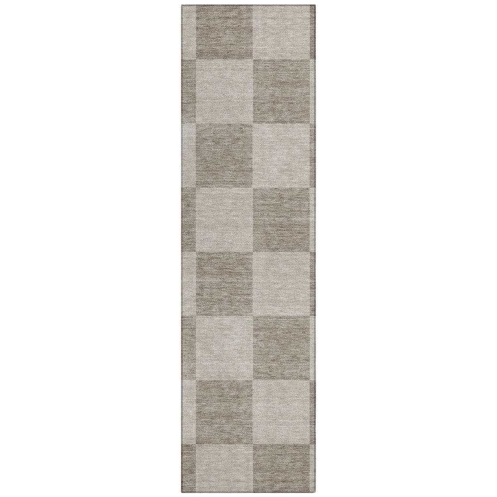 Machine Washable Indoor/Outdoor Chantille ACN2345 Brown 2'3" x 7'6" Runner Rug. Picture 1