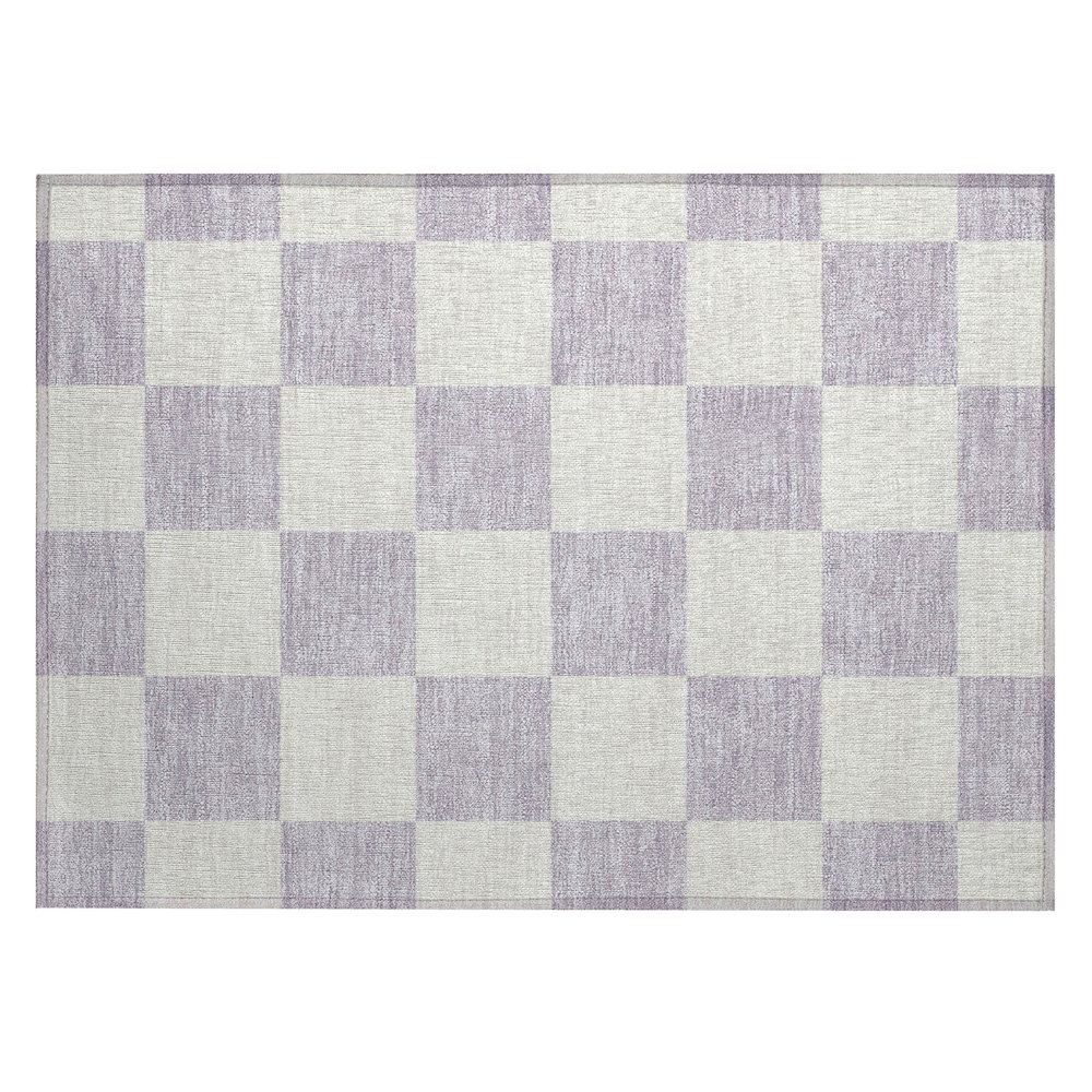 Machine Washable Indoor/Outdoor Chantille ACN2345 Purple 1'8" x 2'6" Rug. Picture 1