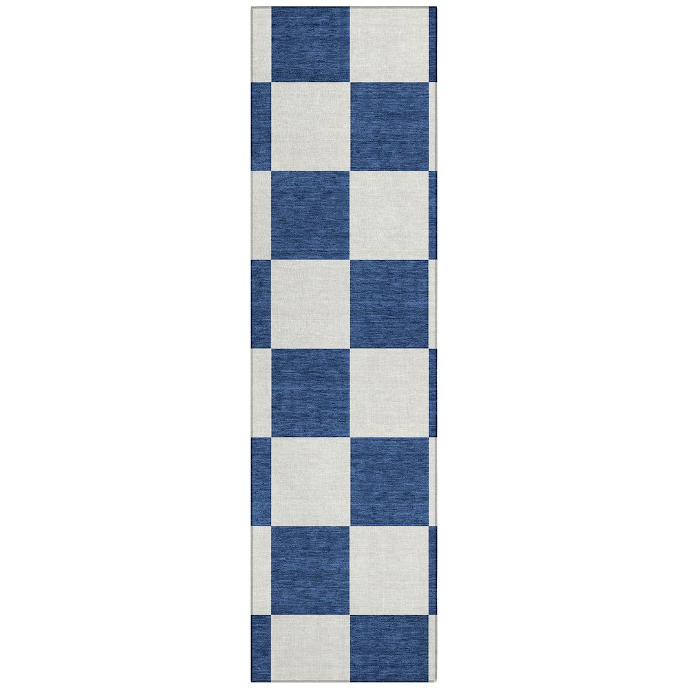 Machine Washable Indoor/Outdoor Chantille ACN2345 Blue 2'3" x 7'6" Runner Rug. Picture 1