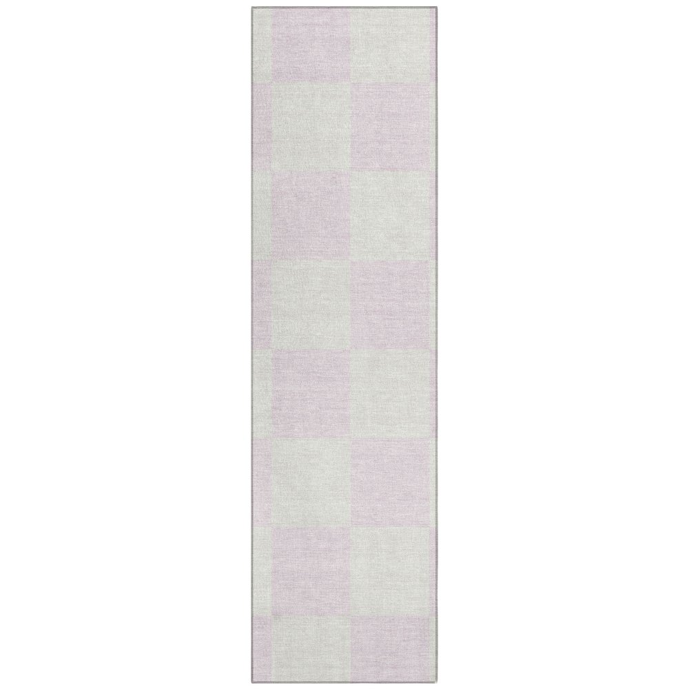 Machine Washable Indoor/Outdoor Chantille ACN2345 Pink 2'3" x 7'6" Runner Rug. Picture 1