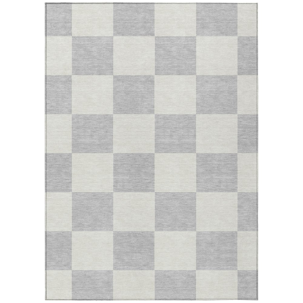 Machine Washable Indoor/Outdoor Chantille ACN2345 Gray 2'6" x 3'10" Rug. Picture 1