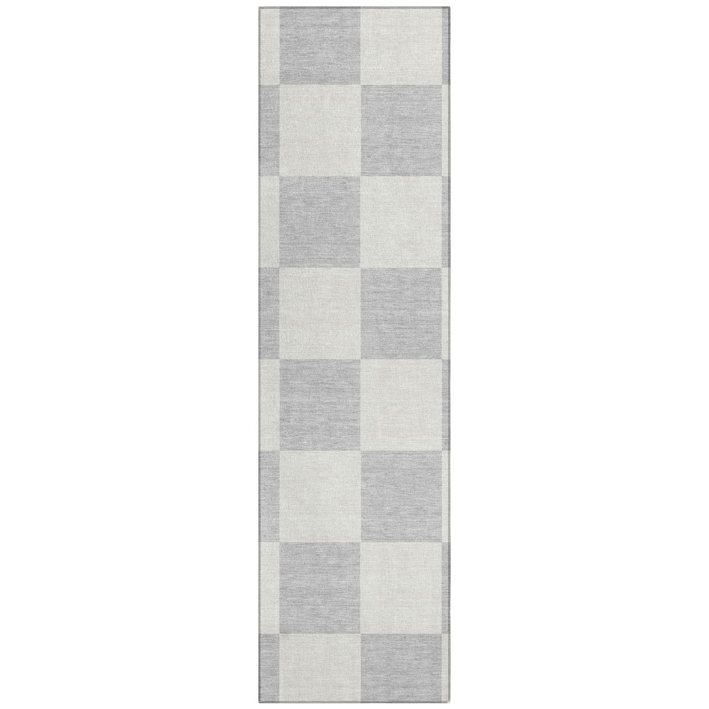 Machine Washable Indoor/Outdoor Chantille ACN2345 Gray 2'3" x 7'6" Runner Rug. Picture 1