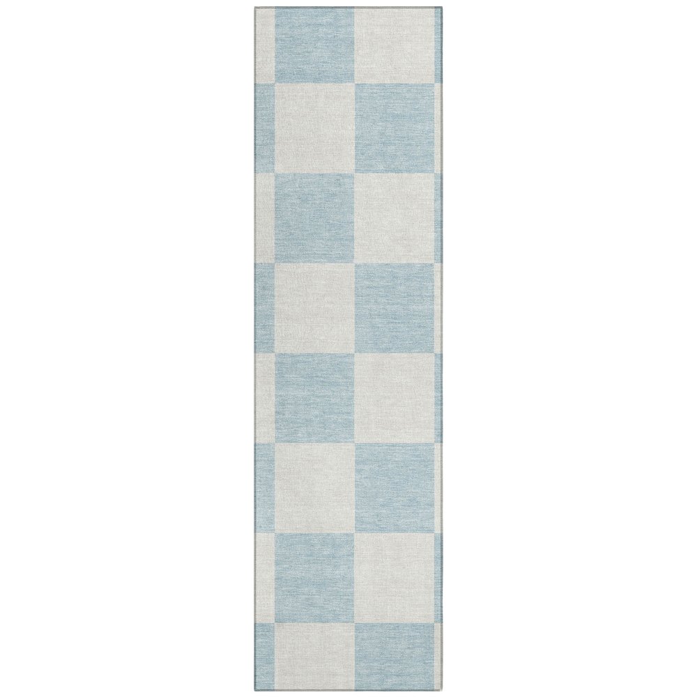Machine Washable Indoor/Outdoor Chantille ACN2345 Blue 2'3" x 7'6" Runner Rug. Picture 1