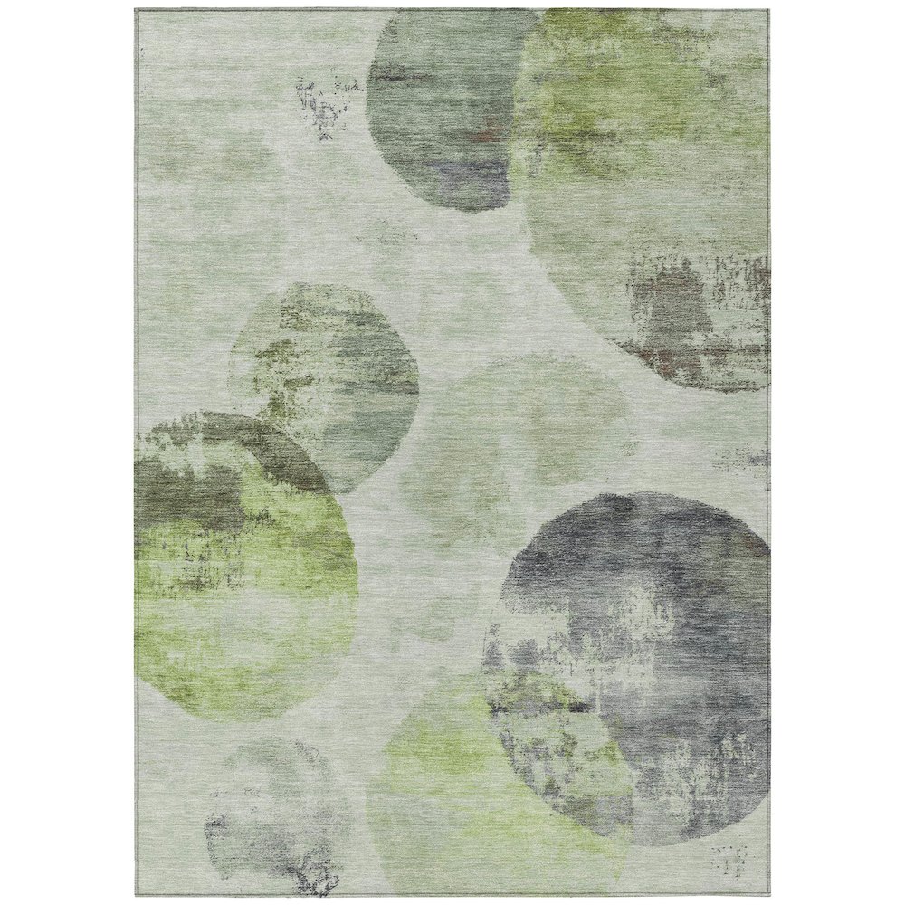 Machine Washable Indoor/Outdoor Chantille ACN2346 Green 2'6" x 3'10" Rug. Picture 1