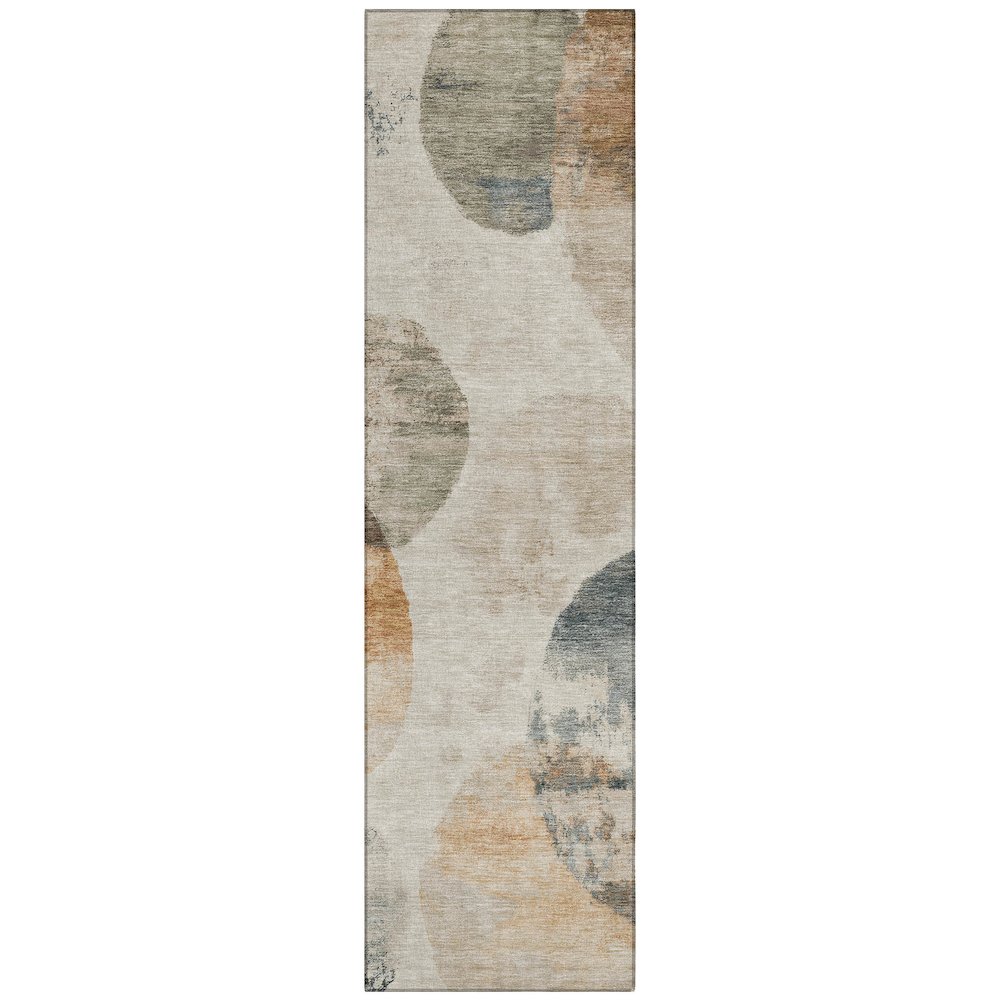 Machine Washable Indoor/Outdoor Chantille ACN2346 Brown 2'3" x 7'6" Runner Rug. Picture 1