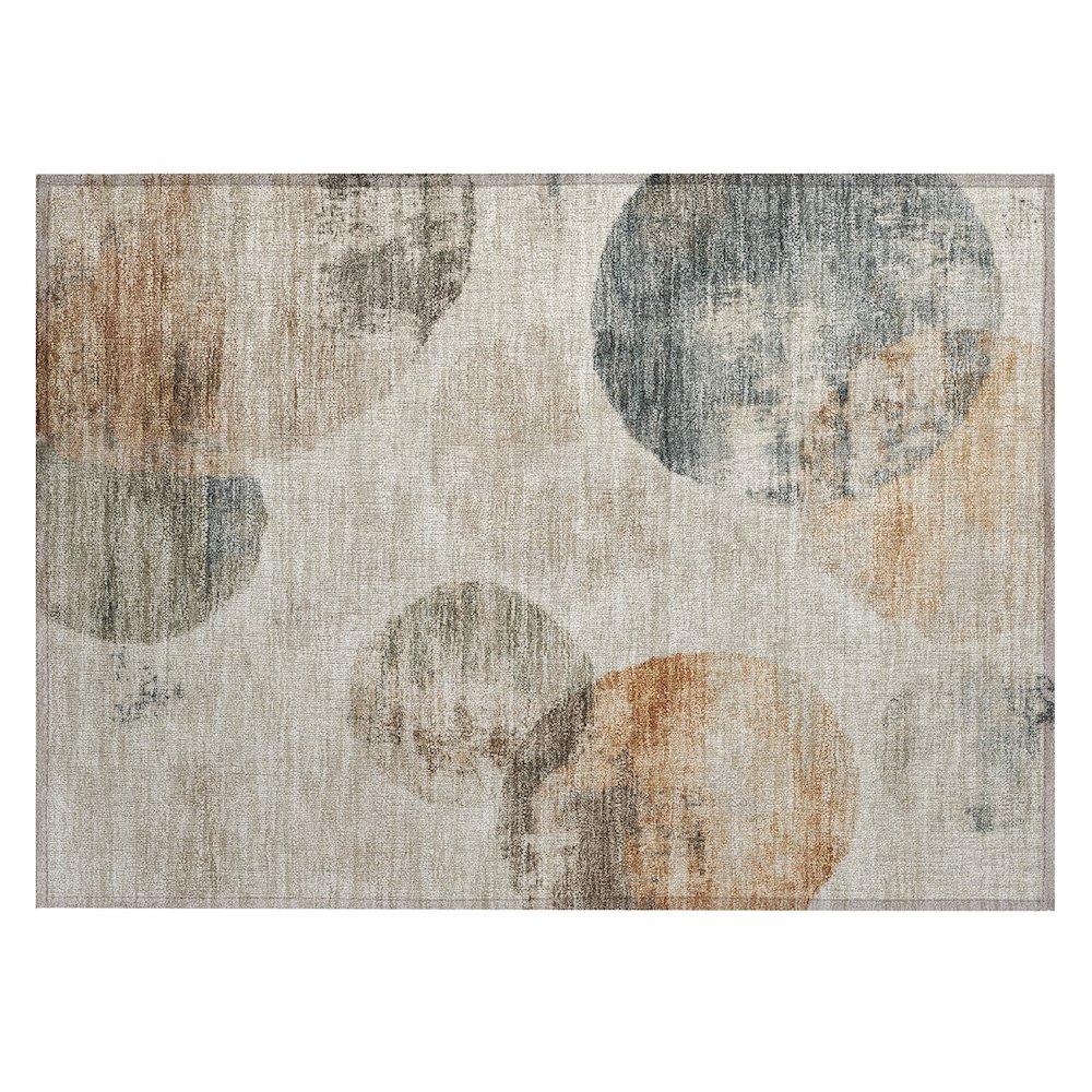 Machine Washable Indoor/Outdoor Chantille ACN2346 Brown 1'8" x 2'6" Rug. Picture 1