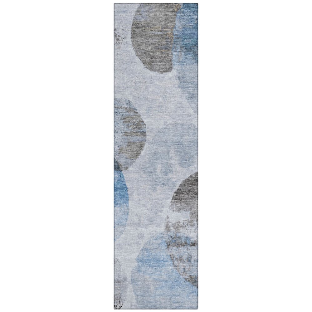 Machine Washable Indoor/Outdoor Chantille ACN2346 Blue 2'3" x 7'6" Runner Rug. Picture 1