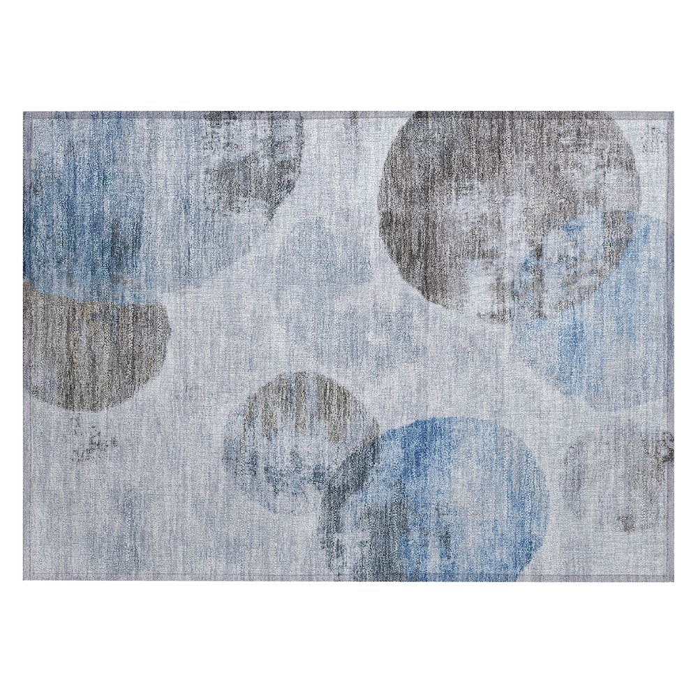 Machine Washable Indoor/Outdoor Chantille ACN2346 Blue 1'8" x 2'6" Rug. Picture 1
