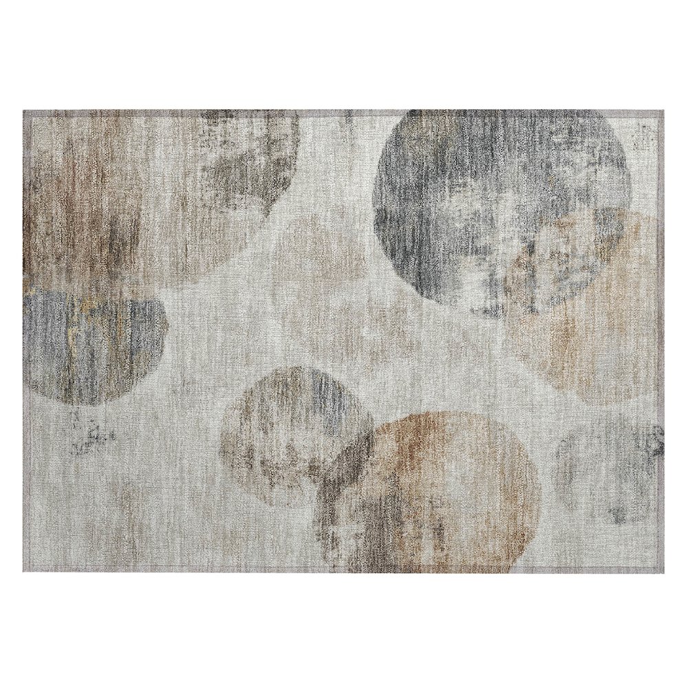 Machine Washable Indoor/Outdoor Chantille ACN2346 Brown 1'8" x 2'6" Rug. Picture 1
